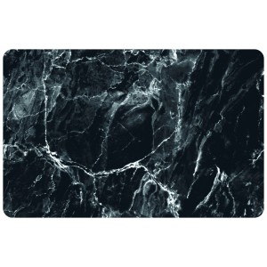 d-c-table Nappe cirée Rio Marmi Noir, 44x29 cm, aspect marbre.