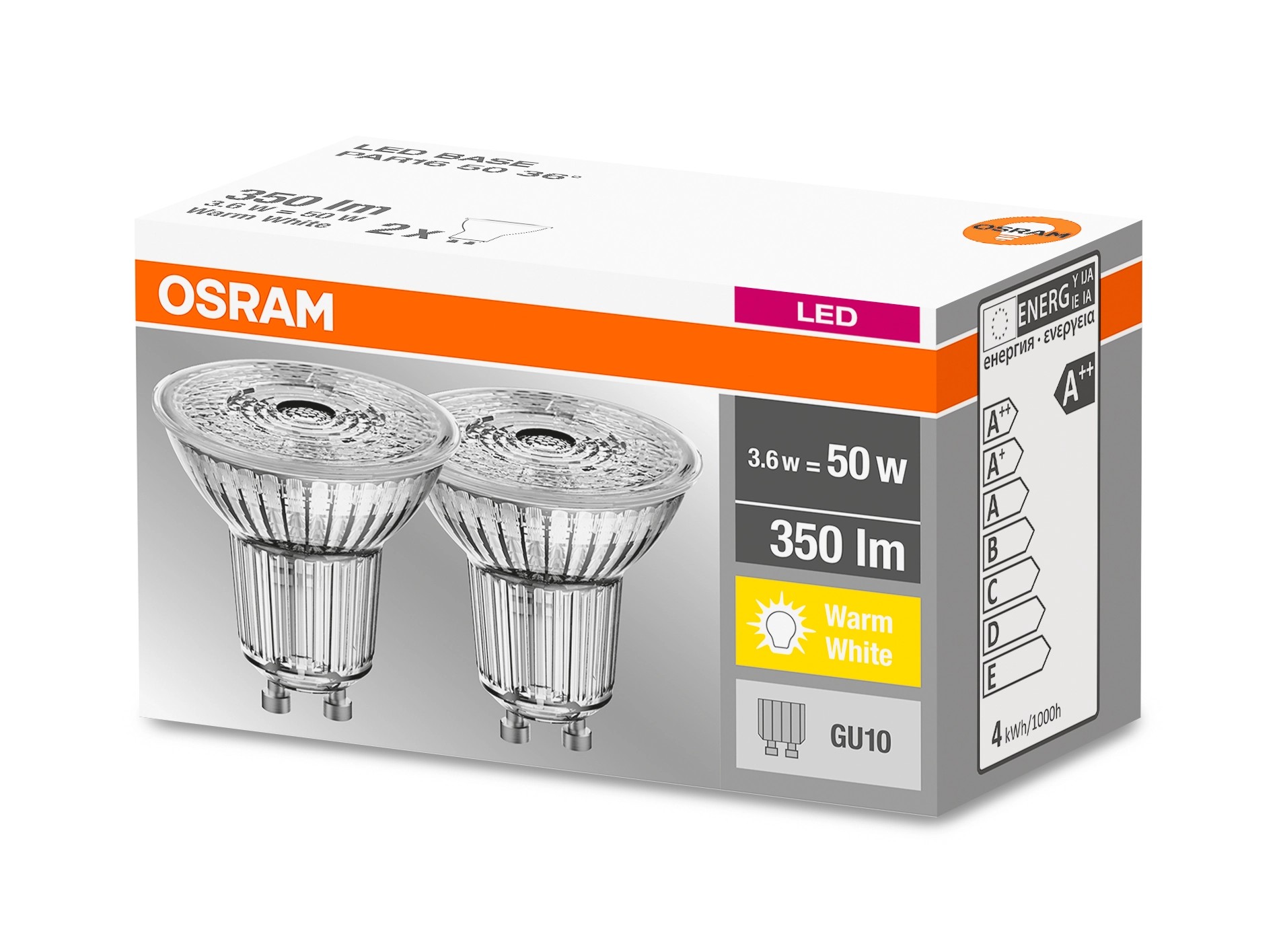 Osram Led Leuchtmittel Base Reflektor Par Gu Warmweiss W Lm Er P Kaufen Bei Obi