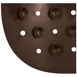 Tappetino doccia MSV antiscivolo in gomma marrone scuro con ventose, 54x54 cm.