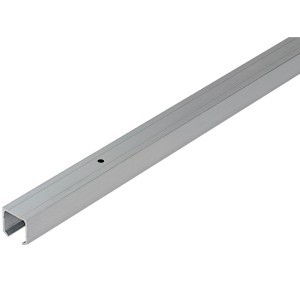 Profilo di scorrimento Hettich per porte scorrevoli, alluminio anodizzato, argento, portata fino a 80 kg.