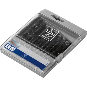 Set di punte da trapano per metallo LUX Comfort, 19 pezzi in custodia di plastica, punte da 1 a 10 mm.