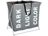 Wenko Wäschesammler Trio Grau 130 l