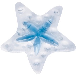 Spirella Mini tappetino antiscivolo Asterie, azzurro trasparente, set da 5, tappetino a forma di stella.