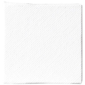 Cartone telato bianco quadrato, 5x5 cm, ideale per pittura a olio e acrilico.