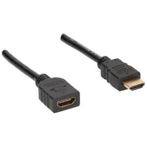 Schwarzes Schwaiger HDMI Kabel High Speed, 1,5 m, für Audio & Video.