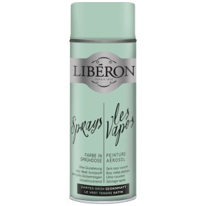 Libéron vernice spray verde satinato, bomboletta da 0,4 l. Pittura effetto per tutte le superfici.