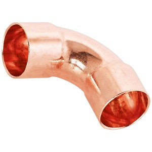 Curva a saldare in rame, 90 gradi, diametro 18mm, adatta per tubi in rame, 10 pezzi