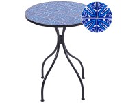 Beliani Bistrotisch Cigliano Keramik-Mosaik Ø 60 / Höhe 75 cm Beliani Bistrotisch Cigliano Keramik-Mosaik Ø 60 / Höhe 75 cm