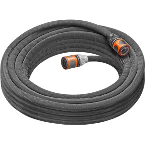 Gardena Liano Life tubo da giardino, 10 m, nero, con raccordi.