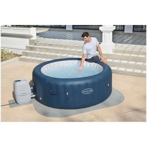 Ensemble de dalles de protection de sol Bestway Lay-Z-Spa avec homme. 9 dalles plus tapis pour pompe.