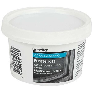 Mastic à vitres Geistlich, 500g, blanc. Mastic pour vitrage et réparations.
