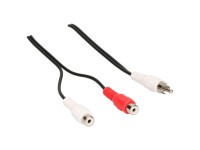 Schwaiger Cinch-Audio-Y-Adapterkabel Schwarz Länge 20 cm