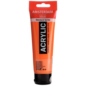 Tube de peinture acrylique Amsterdam Standard Series Azo-Orange, 120ml.
