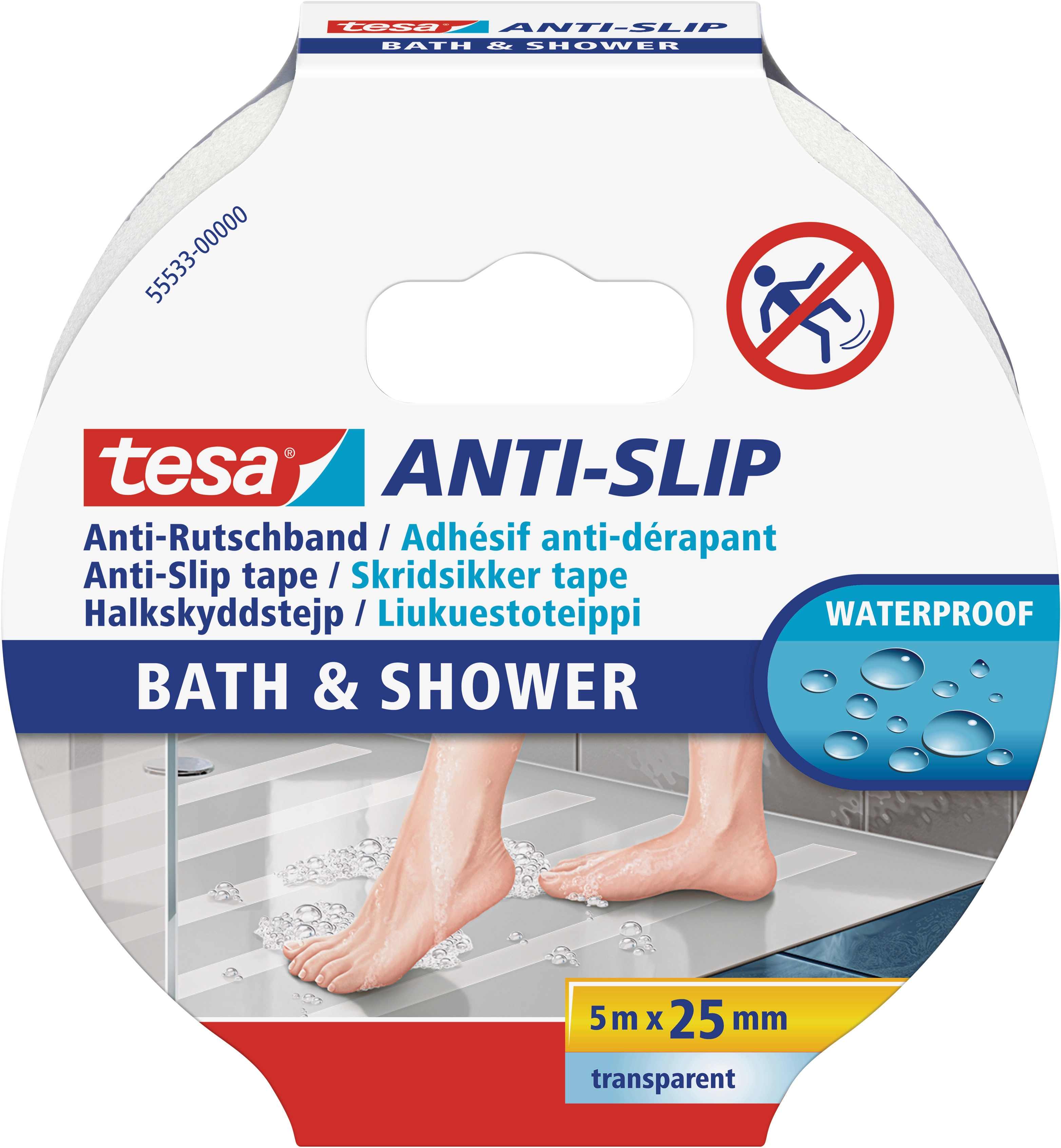 Bandes antidérapantes pour bain & douche, 100% transparentes &  autocollantes