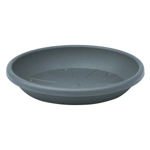 Soucoupe anthracite Geli Cylindro, Ø 29 cm, pour pots de fleurs.