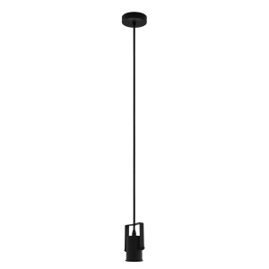 Lampada a sospensione nera Eglo Calari, 1 luce, in acciaio. Lampada a sospensione moderna per soggiorno e sala da pranzo.