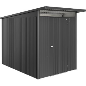 Abri de jardin en métal Biohort AvantGarde ECO Gr. A3 gris foncé métallisé avec porte standard.