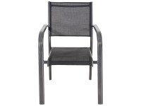 Acamp Stapelsessel Albergo Aluminium Anthrazit-Schwarz 87 x 60 x 63 cm
