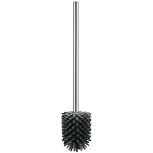 Brosse de toilette de rechange Tesa anthracite avec manche chromé pour ensembles de brosses WC.