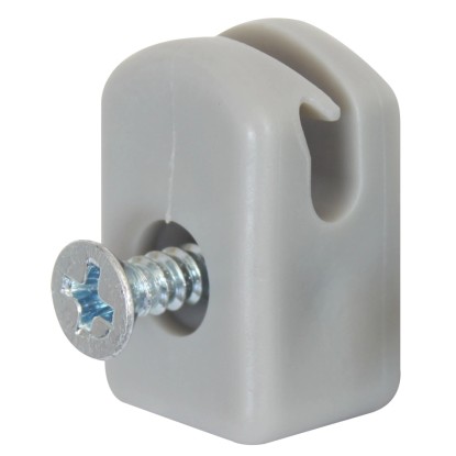 Gah Alberts Spanndrahthalter mit Schraube Kunststoff Grau