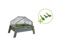 Exit Hochbeet für Kinder Aksent XL mit Gewächshaus und Gartengeräten