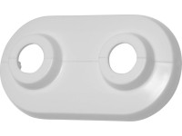 LUX Klapprosette doppelt Weiss Ø 15 mm