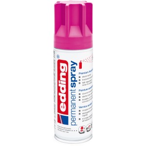Spray permanente Edding 5200 color telemagenta satinato per diverse superfici.
