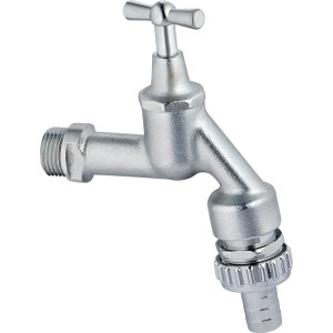 Robinet de puisage LUX chromé avec clapet anti-retour, 18,6 mm (1/2 pouce).