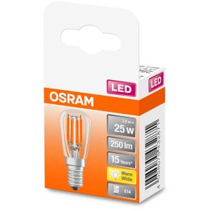 Osram LED-Speziallampe T26 Filament E14, 25W, Warmweiss im Karton.