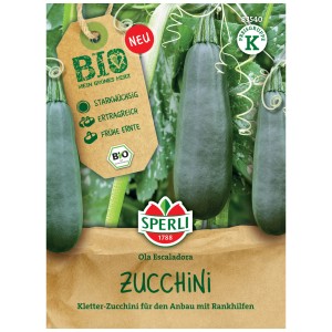 Sperli Graines bio de courgettes Ola Escaladora pour 6 plants, idéal pour les treillis.