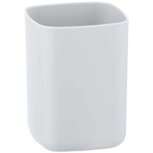 Portaspazzolino bianco "Barcelona" in plastica resistente per il bagno.