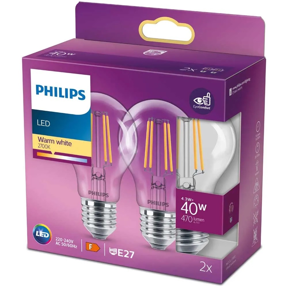 Philips TForce LED-Lampe E27 – 28 W, 4000 K Tageslichtweiß, 28 Lumen, Lebensdauer Bis 15.000 H