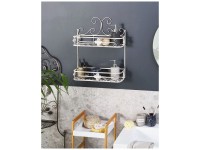 Wandregal Marayes Metall Antikoptik Weiss 2 Etagen Wandregal Marayes Metall Antikoptik Weiss 2 Etagen