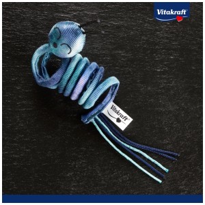 Vitakraft Galaxy Garden ver jouet pour chat, en spirale avec rubans et cataire.
