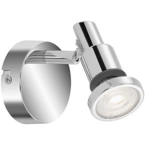 Briloner LED-Spotleuchte Flamo, Chrom, 1-flammig, Badleuchte