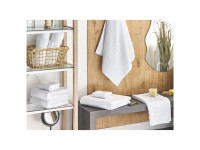 Beliani Handtuch-Set Mitiaro Baumwollfrottee Weiss 9-tlg.