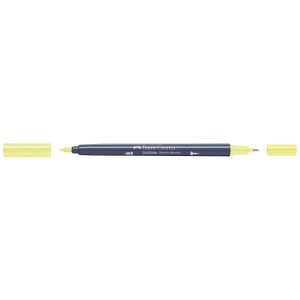 Faber-Castell Goldfaber Sketch Marker, lichtgelb, mit Pinsel- und Finelinerspitze.