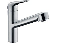 Hansgrohe Einhebel-Küchenmischer mit Ausziehauslauf M427-H150 Chrom