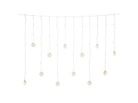 Konstsmide LED-Lichtervorhang Schneeflocke 60 LEDs Warmweiss Transparent