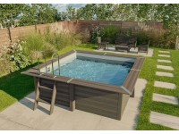 Poolcrew Gartenpool Rhodos WPC (HxBxT) 96 x 326 x 326 cm