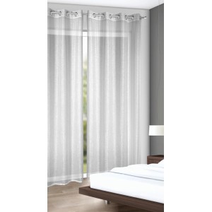 Tenda a occhielli bianca Inka di Neusser Collection, 245x135 cm, struttura scintillante, tenda per finestra.