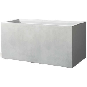 Fioriera Deroma Millennium, bianco perla, 39x78,5x39cm, in plastica, resistente al gelo e ai raggi UV.