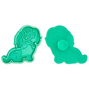Emporte-pièce Paw Patrol Liberty avec éjecteur, turquoise, pour biscuits, fondant et pâte à modeler.
