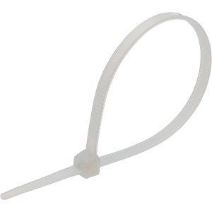 Serre-câble blanc OBI, 290x4,6 mm, 50 pièces, pour regrouper et fixer les câbles.