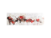 Leinwandbild Handpainting Love is 40 x 120 cm