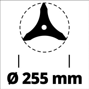 Einhell lame pour taillis 255 mm pour faux, accessoire pour coupe-bordures.