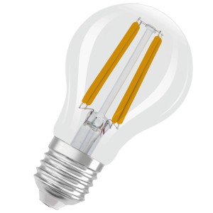 Osram LED-Glühbirne E27, 5W, klar. Filament-Technologie für warmweisses Licht.
