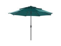 Beliani Marktschirm Bibione Smaragdgrün Ø 285 cm / Höhe 245 cm
