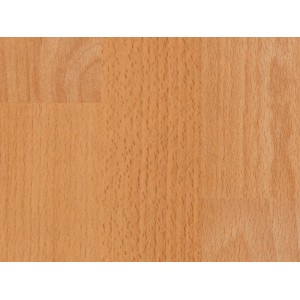 Sol stratifié décor hêtre, épaisseur 6 mm, pour espaces résidentiels et commerciaux.