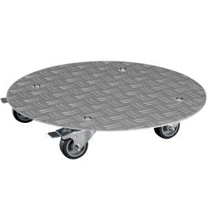 Wagner Kübelroller Alaska, Ø 38 cm, in alluminio mandorlato con ruote e freni.